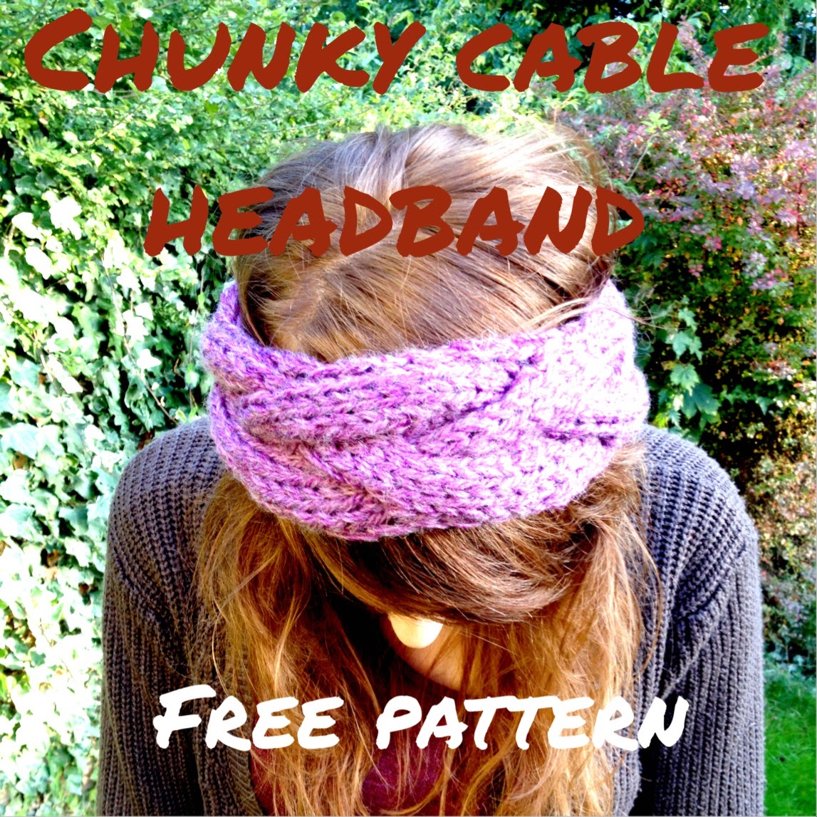 The Geeky Knitter Chunky Cable Knit Headband Free