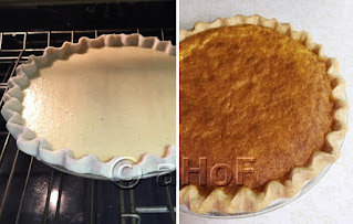 Before and after, baking, pie