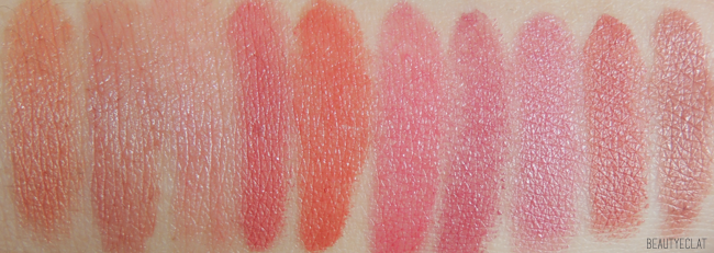 collection rouges a levres mac swatchs swatch