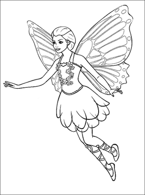 fairy coloring pages for kids very simple - photo #3