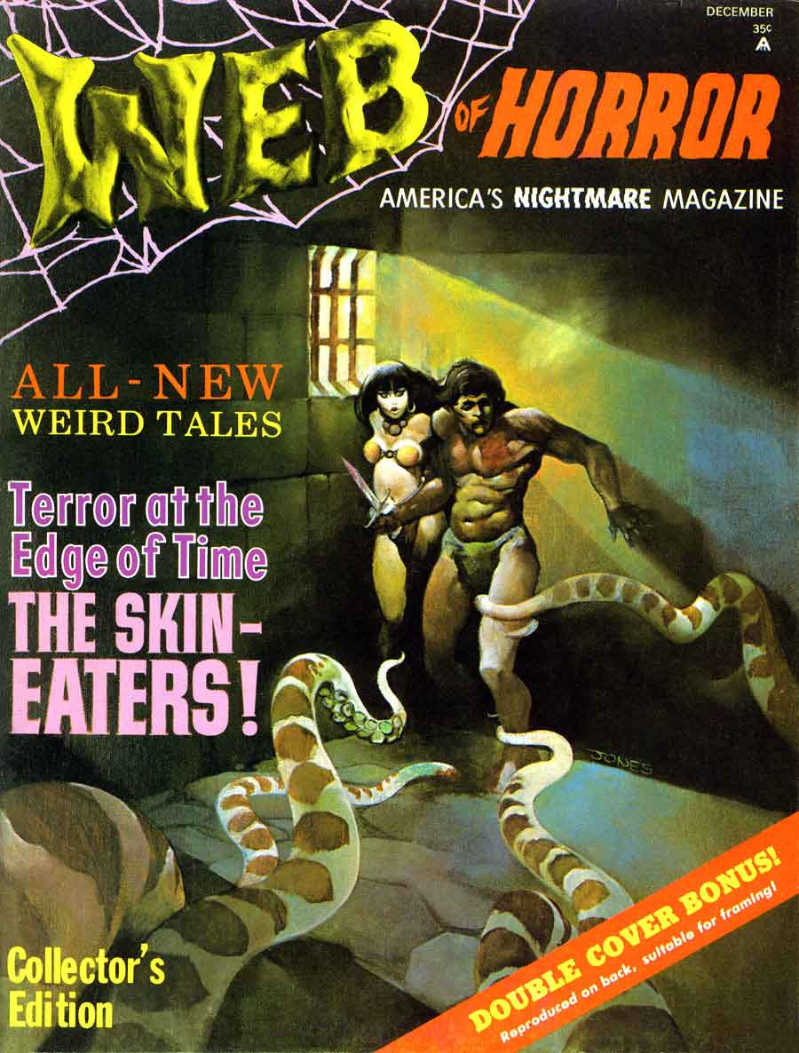 Jeff Jones bronze age 1980s warren horror cover art painting - Web of Horror #1