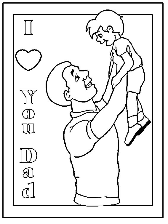 I Love You Dad Coloring Pages For Kids | Desktop ...