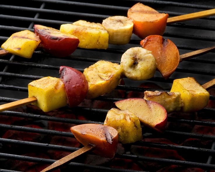 Flame broiled Brunch Skewers with Spicy Maple Glaze All Recipes