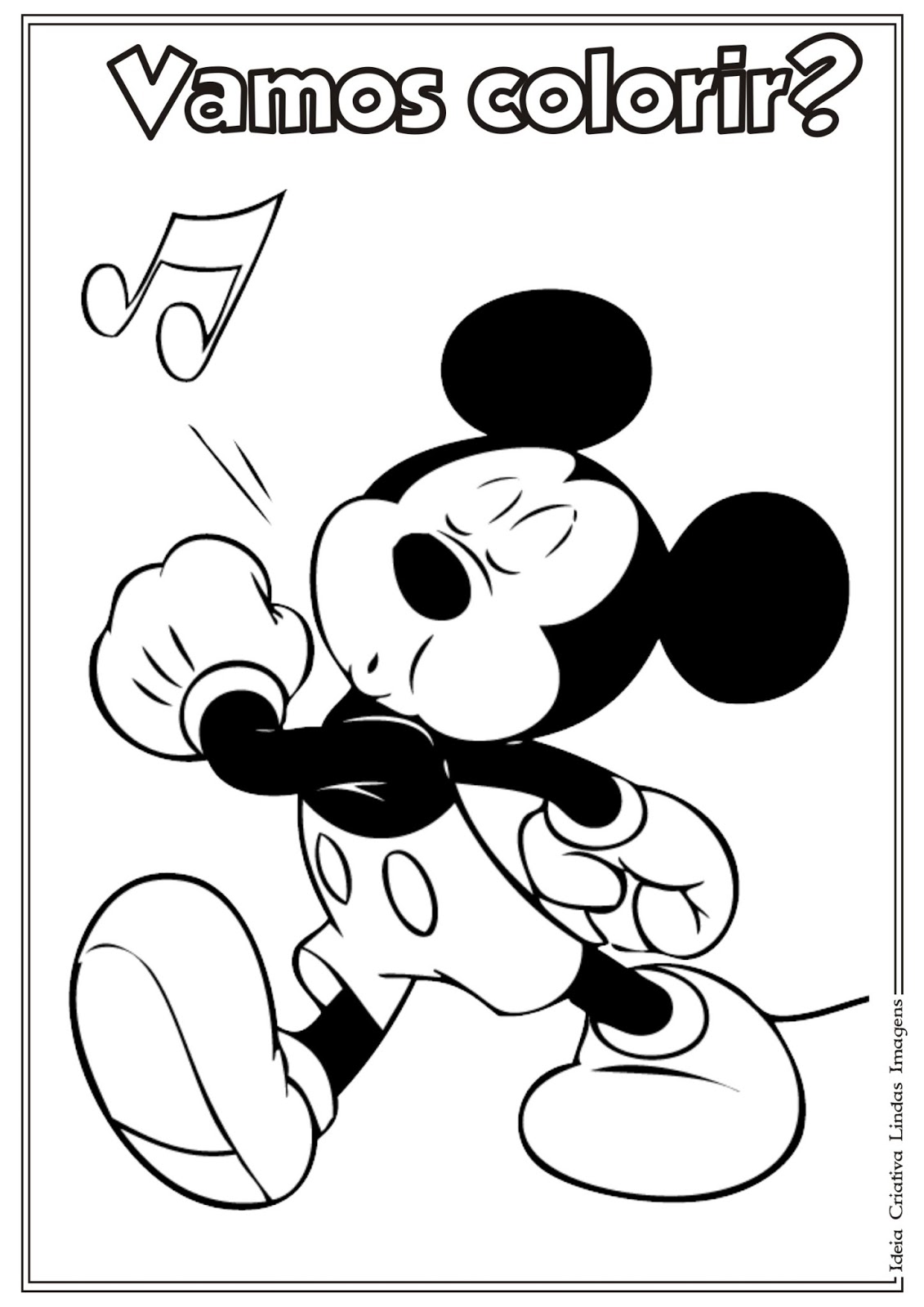 Desenho Do Mickey Para Colorir