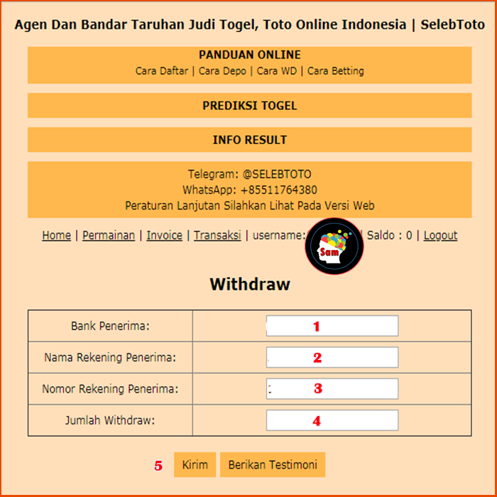 Panduan Deposit 4DPrizeWlaToto