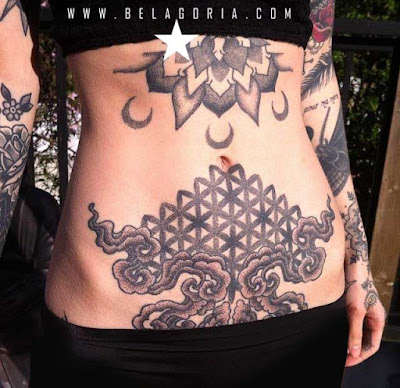 50 Tatuajes para Tapar estrías en la barriga - Belagoria | la web de los  tatuajes