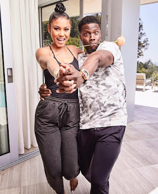 Kevin Hart and wife Eniko pose in underwear for TommyJohnwear design collaboration..