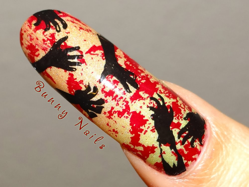 nail art zombie nails
