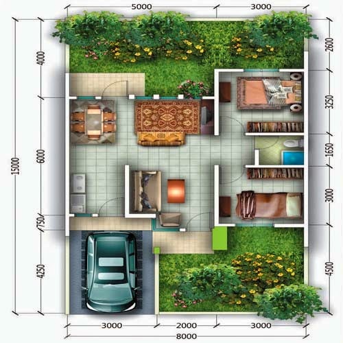 Desain Rumah  Minimalis  2  Lantai  Type  50  Gambar Foto 