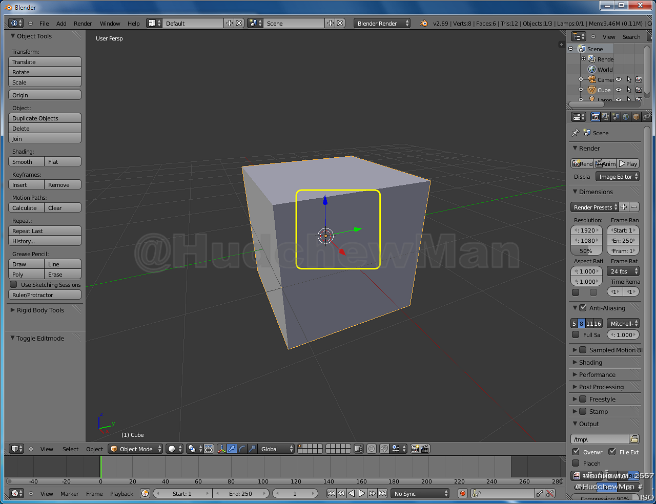 Blender Diary การตั้งจุดอ้างอิงของวัตถุ (Object Origin)