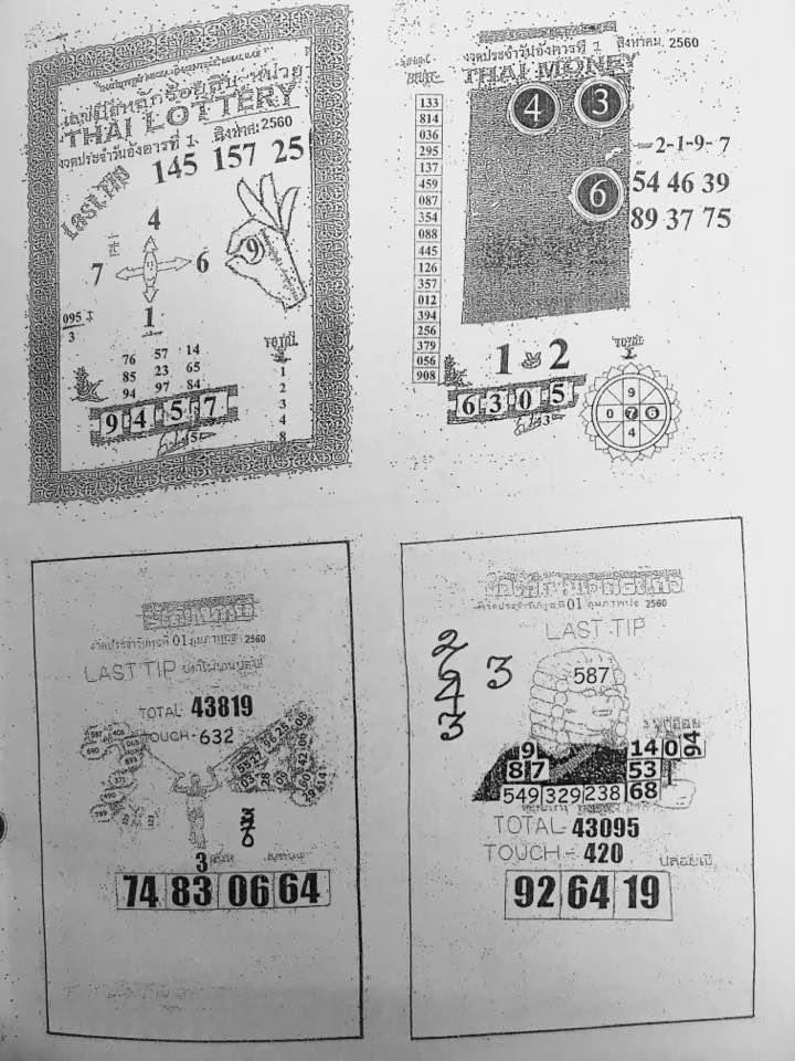 Thai Lottery Chart Route 2017