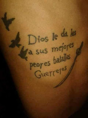 Tatuaje ,Dios le da las a sus mejores peores batallas guerreros , un primo de Rajoy que es tatuador Tatuaje ,Dios le da las a sus mejores peores batallas guerreros , un primo de Rajoy que es tatuador