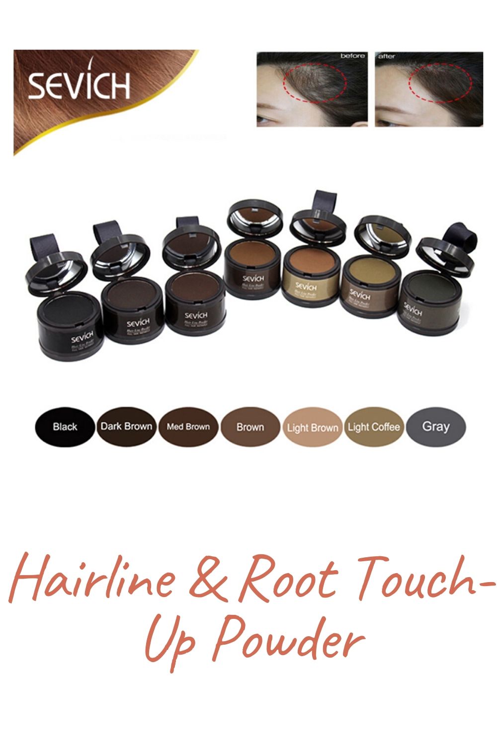 Hairline & Root TouchUp Powder Pukrol Satwa
