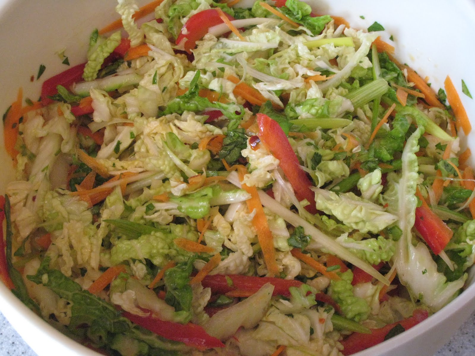 The Way to My Family's Heart Spicy Napa Cabbage Slaw