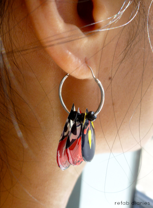 Upcycle Finch's Threadless IPA Earrings the ReFab Diaries
