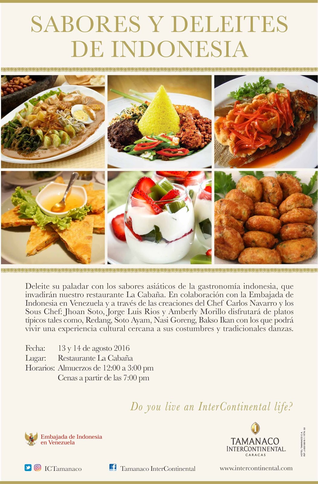 El Gourmet Urbano "Festival Gastronómico de Indonesia" el 13 y 14 de