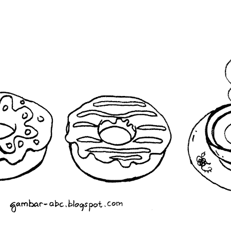Gambar Mewarnai Donat