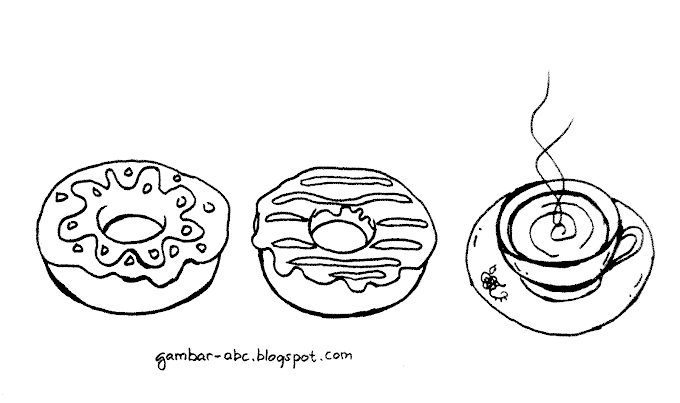Mewarnai Gambar Donat Anak Tk
