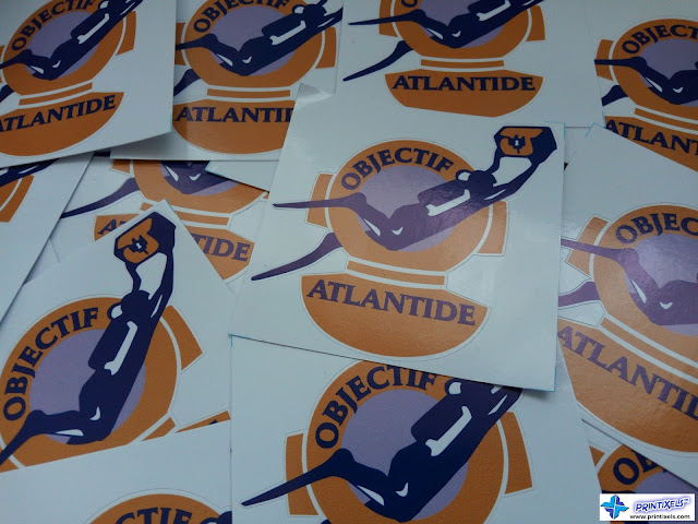 Small Die-Cut Vinyl Stickers for Objectif Atlantide