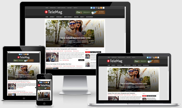  columns free blogger theme with a right sidebar and  TeleMag   