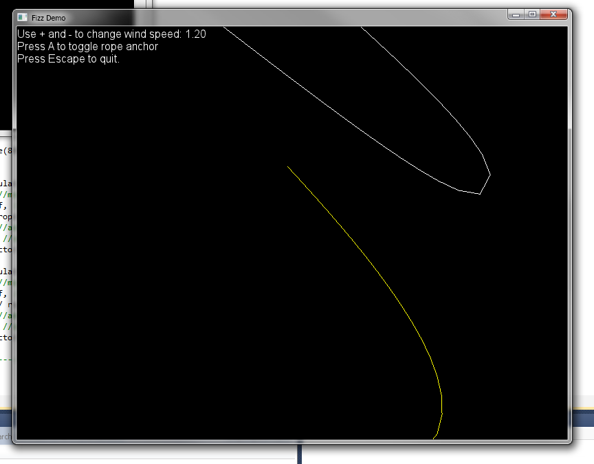 Chrono Rope Simulation Fizz: A rope physics simulation for SFML