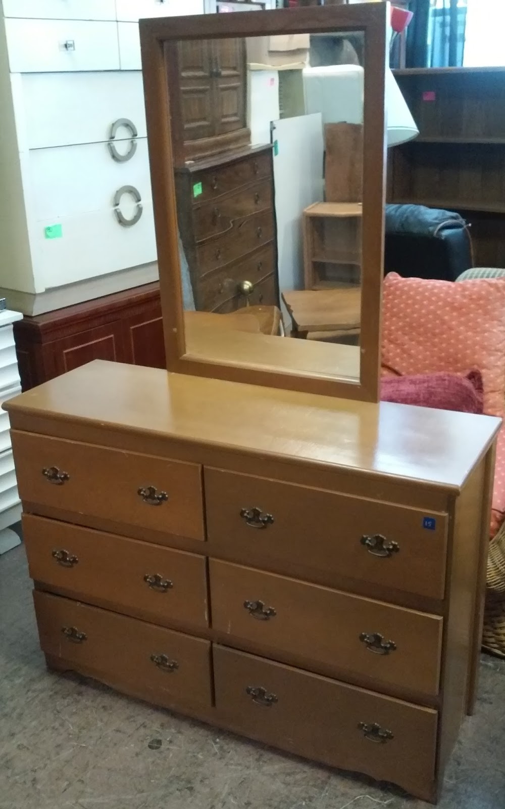 UHURU FURNITURE & COLLECTIBLES SOLD 14" Deep 6Drawer Dresser with