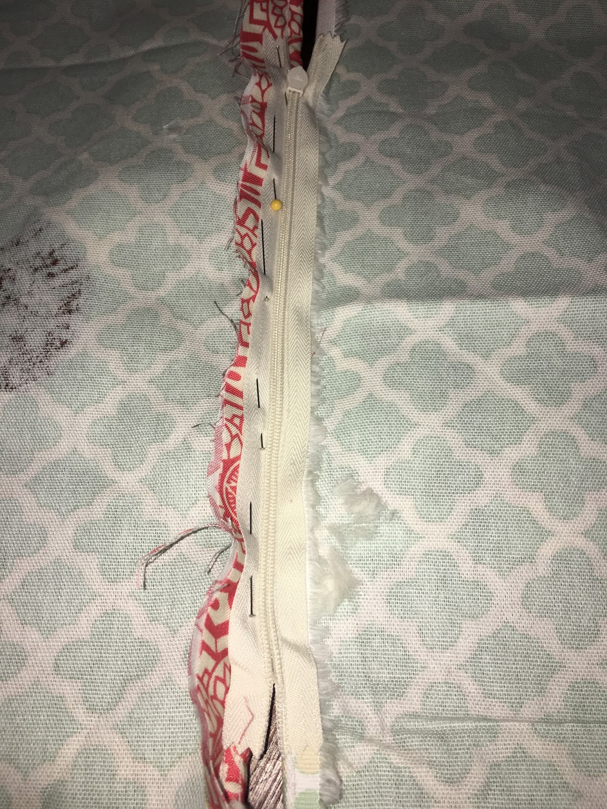 DIY Throw Pillows with Piping and Stencil Details