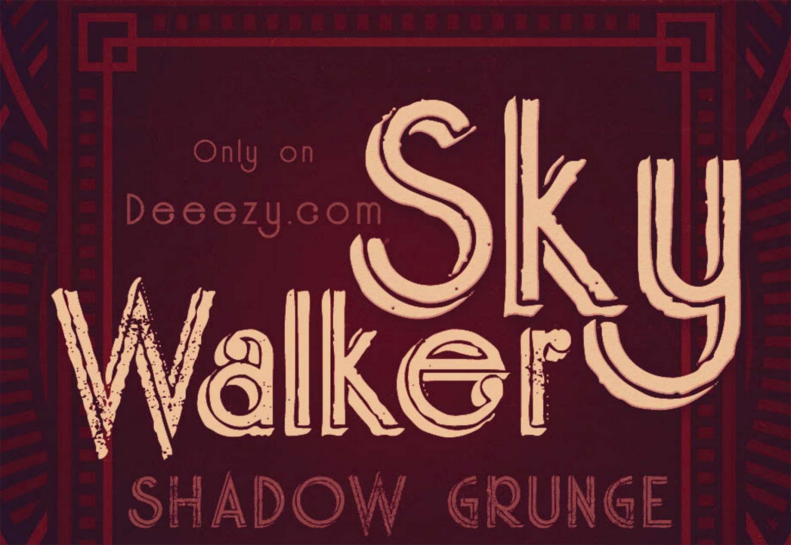 Font Edisi September - Skywalker Shadow Grunge Font