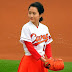 Maeda Atsuko throw out ceremonial first pitch for Carp