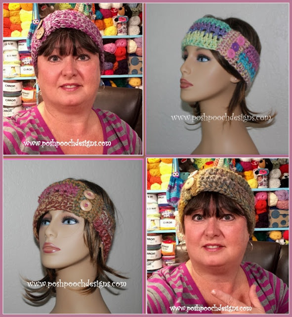 Posh Pooch Designs The Ladder Headband Crochet Pattern and Video