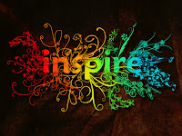 colorful picture of the word inspire