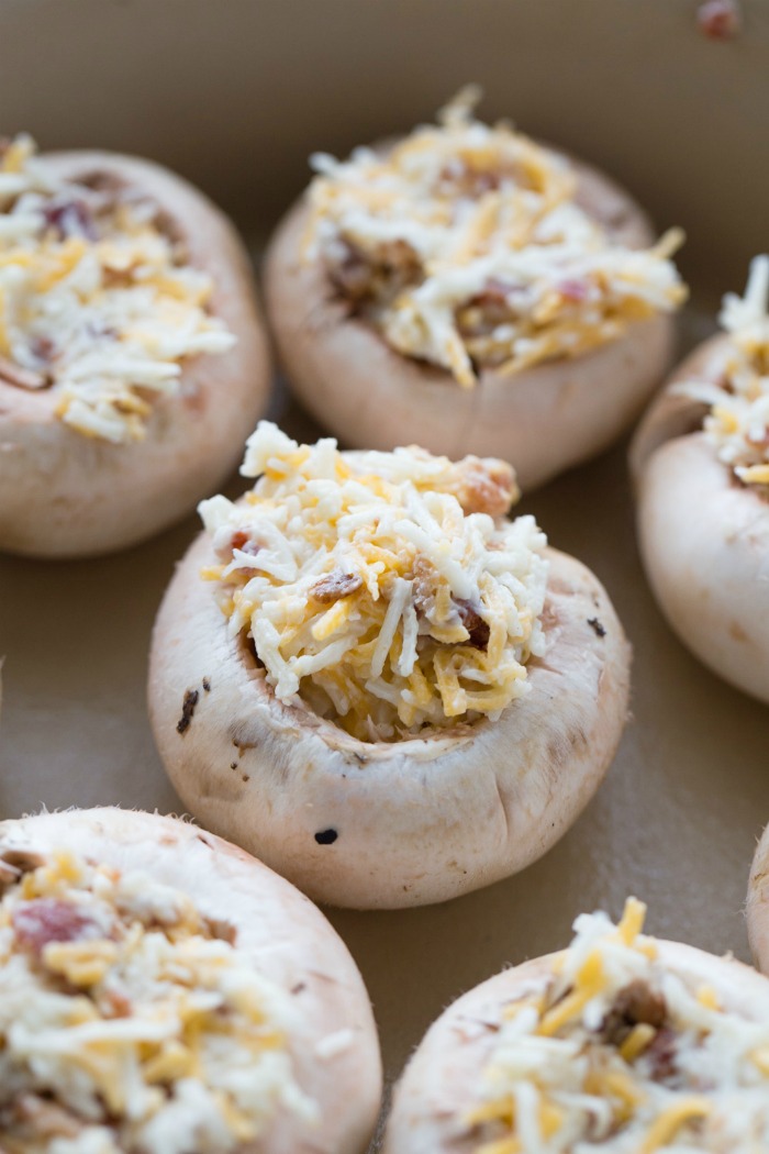 Mama Loves Food! Cheesy Bacon Stuffed Mushrooms Recipe How to make