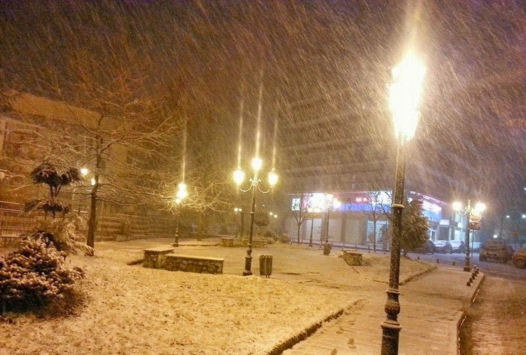 Έντονη χιονόπτωση στη Φλώρινα (ΦΩΤΟ)