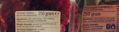 afbeelding van verpakking cranberry's albert heijn