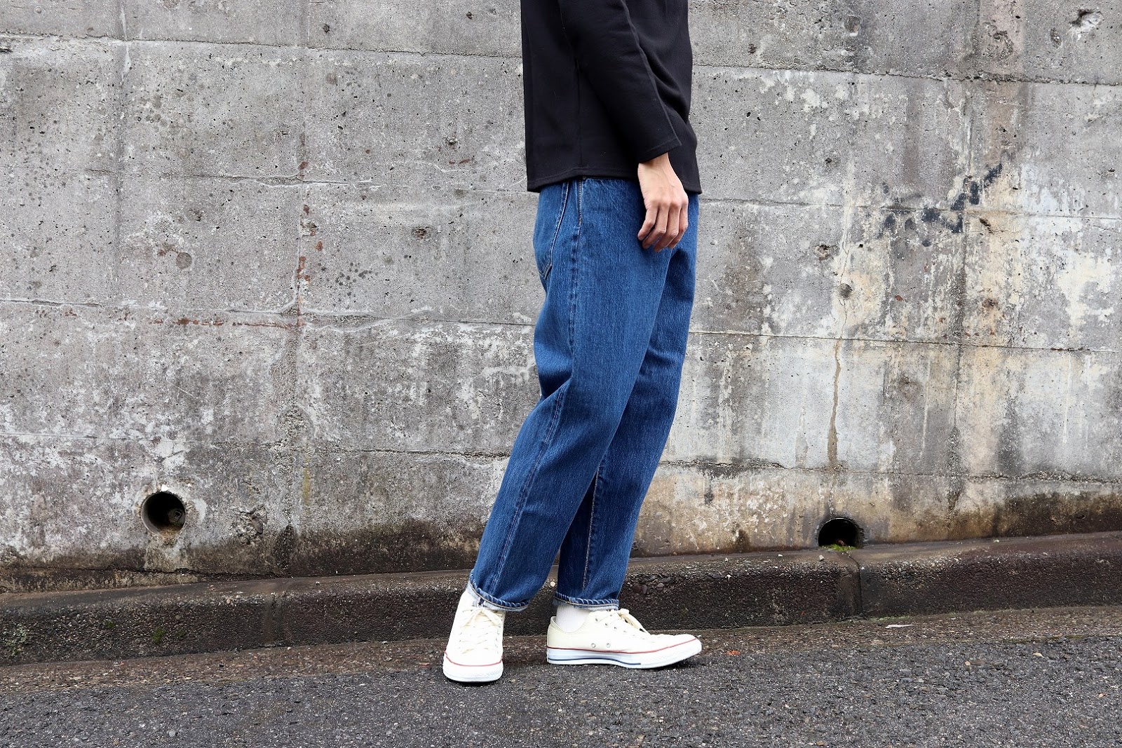 在庫のみ特価 HATSKI / ルーズテーパードデニム / ユーズド / 2 hek293.com