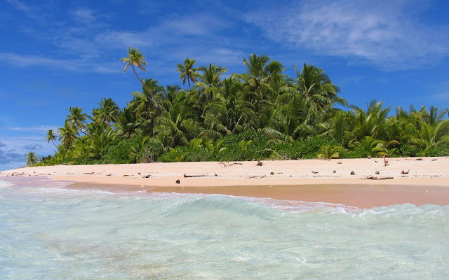 Playas de Tuvalu en la Polinesia