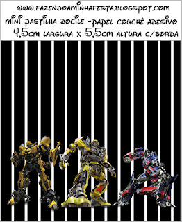 Transformers: Etiquetas para Candy Bar para Imprimir Gratis. Etiquetas de Transformers para imprimir gratis.