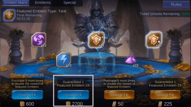 Cara Cepat Naikin Emblem di Emblem Matrix (Mobile Legends) Cara Cepat Naikin Emblem di Emblem Matrix (Mobile Legends)