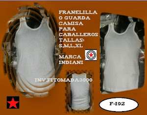 FRANELILLAS O GUARDA CAMISA PARA CABALLEROS