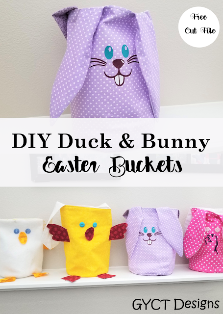 Download the free Easter basket pattern for both duck and bunny lovers.  Sew it up for your little one this Easter.