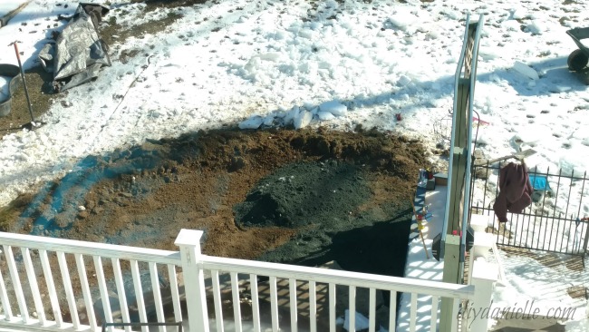 Patio install. Cleared area around the pond. Patio install. Cleared area around the pond.