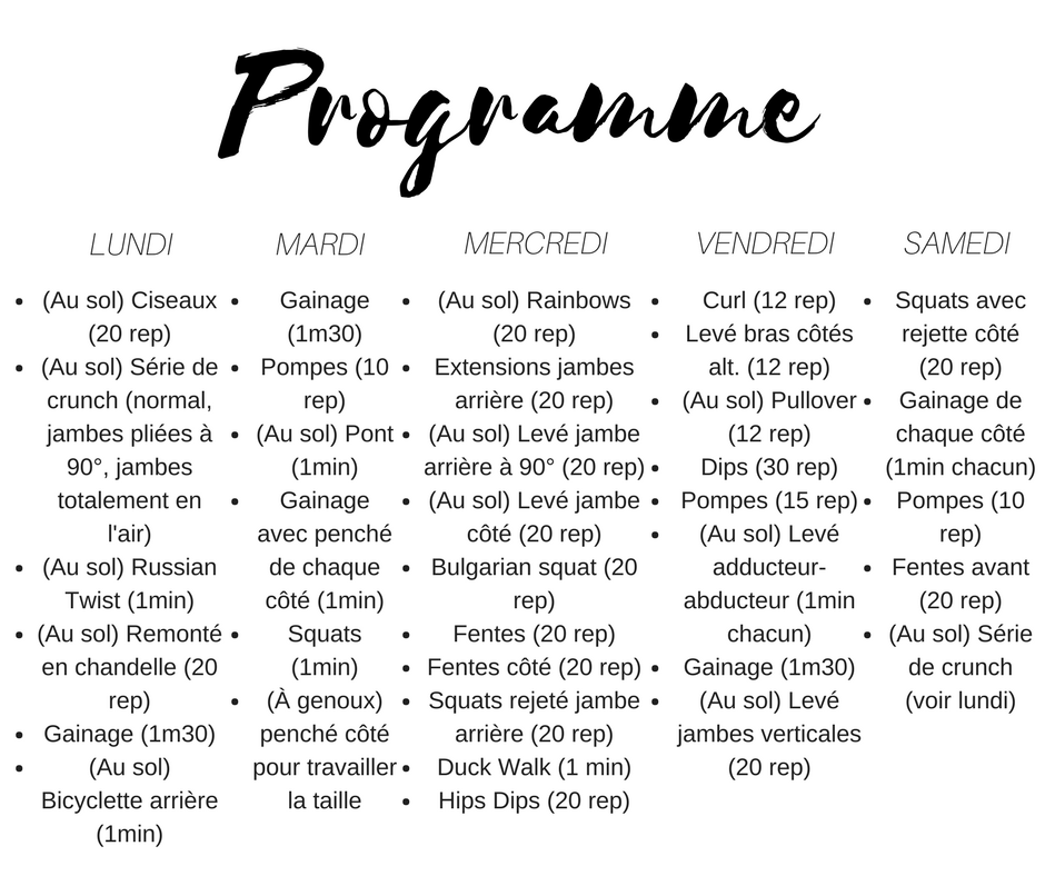 programme sport