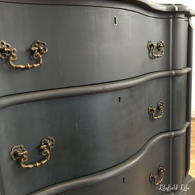 a french commode painted in ASCP Graphite by Lilyfield Life