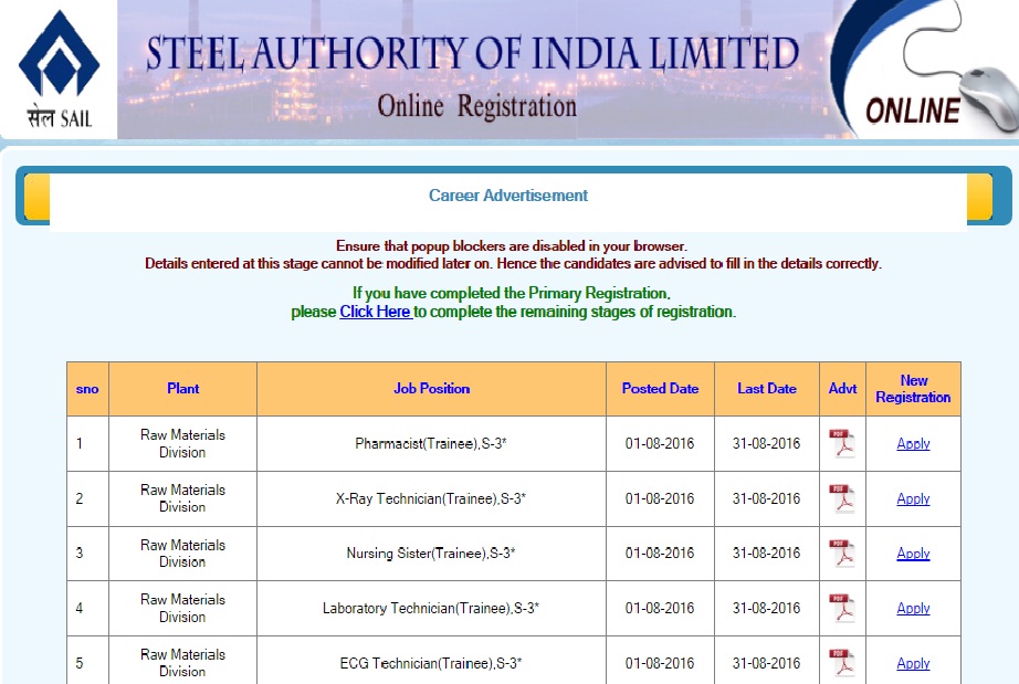 recruitment of pharmacist trainee posts sail steel authority of india limited govt job apply online - Pharmacist Trainee recruitment of pharmacist trainee posts sail steel authority of india limited govt job apply online - Pharmacist Trainee