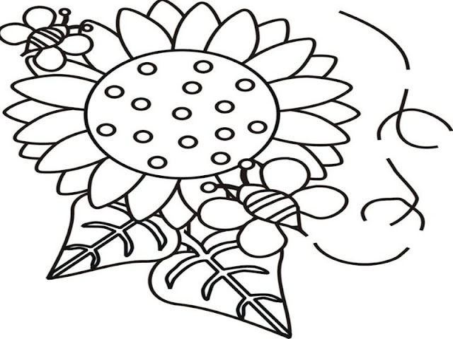 contoh gambar likusan bunga matahari