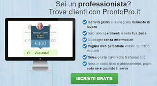 Iscriviti gratuitamente a ProntoPro.it e trovi/ procuri lavoro, basta un click! ProntoPro.it lavoro iscrizione gratuita professionisti privati