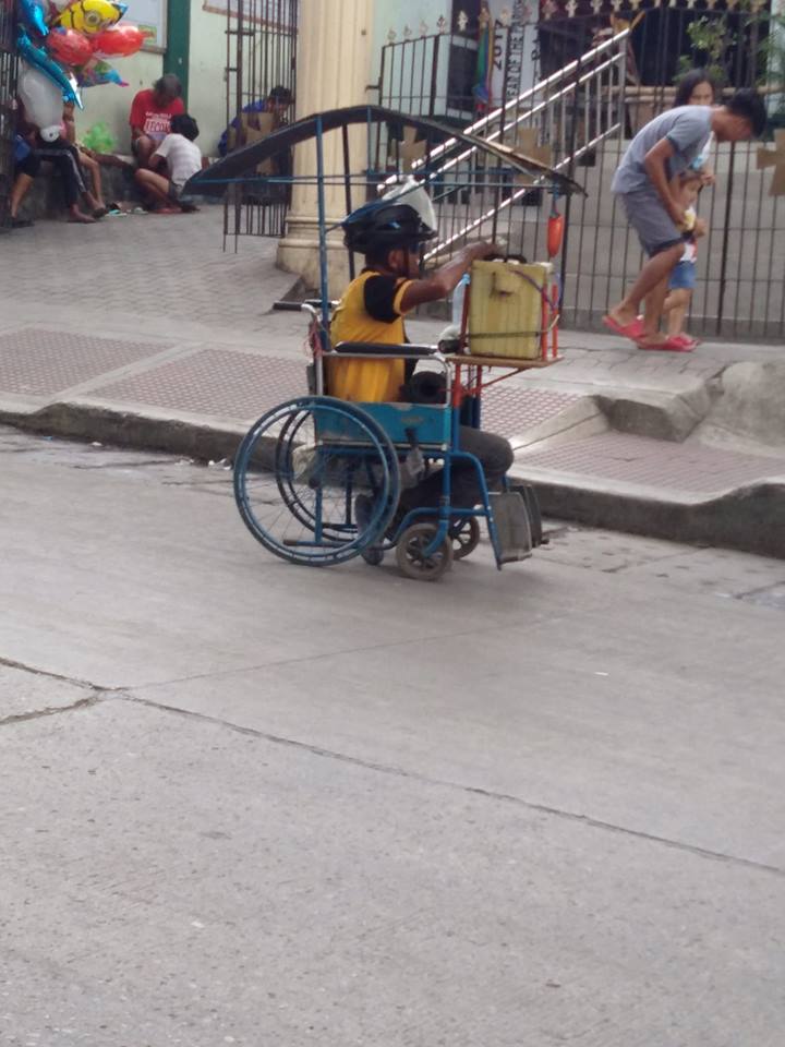 Disabled guy converts wheelchair to earn money as vendor