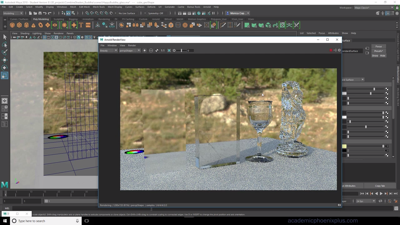 arnold render c4d glass