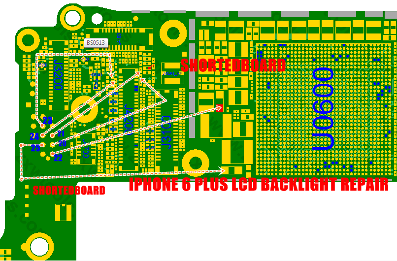 iPhone 6 Plus Display Light Repair ~ Basic Hardware Tips ... iphone 5s schematic circuit diagrams 