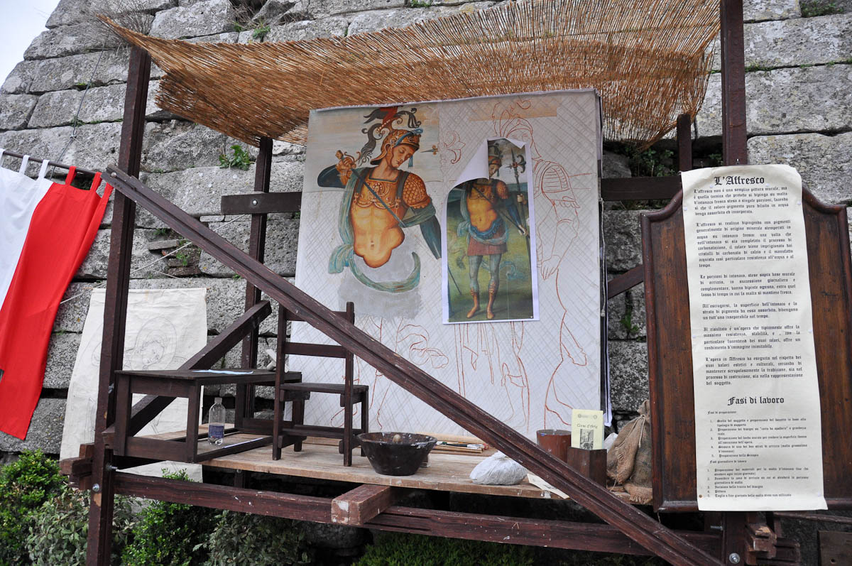 Fresco painting, Romeo and Juliet Festival - Faida, Montecchio Maggiore, Veneto, Italy